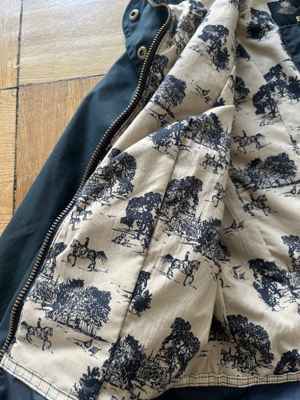 Barbour Holsteiner Panelled Flared Jacket Dark Navy 6 US 10 UK - Picture 5 of 7